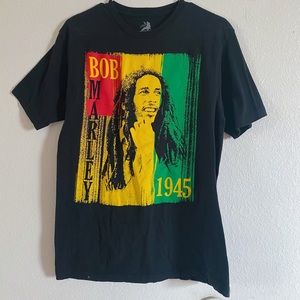 BOB MARLEY BLACK GRAPHIC TEE